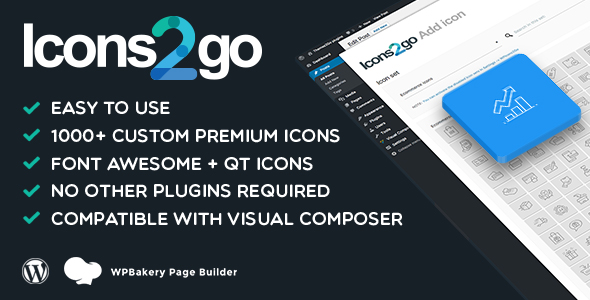 Icons2go – 适用于您的 Elementor 或 WPBakery 网站的 1000+ 自定义矢量图标