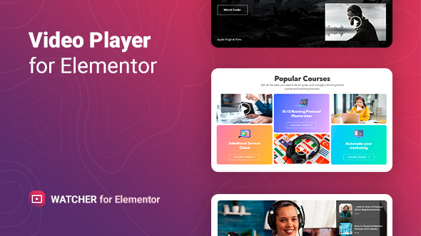Watcher – 适用于 Elementor 的灵活视频播放器
