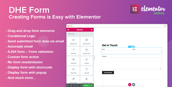 DHE 表单 – 带有 Elementor 的 WordPress 表单生成器