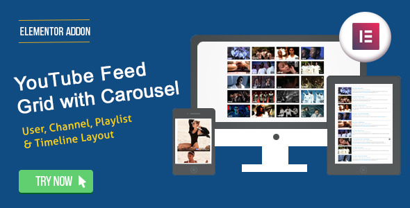 Elementor Page Builder – YouTube Feed : User, Channel and Playlist