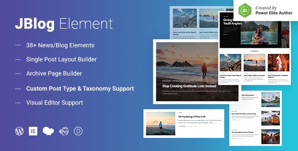 JBlog Elements – Magazine Blog Add Ons for Elementor WPBakery Page Builder