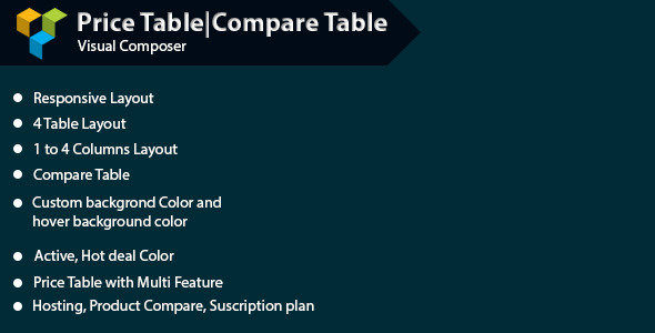 WPBakery Page Builder – Pricing Table|Compare Table