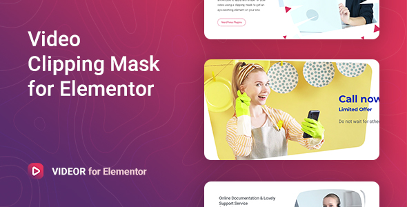 Videor – Elementor 的视频剪贴蒙版