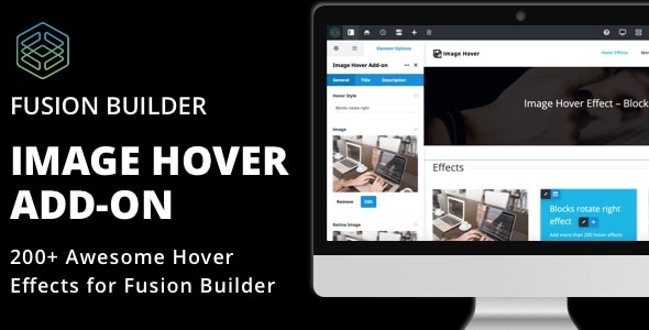 适用于 Fusion Builder 和 Avada 的图像悬停附加组件