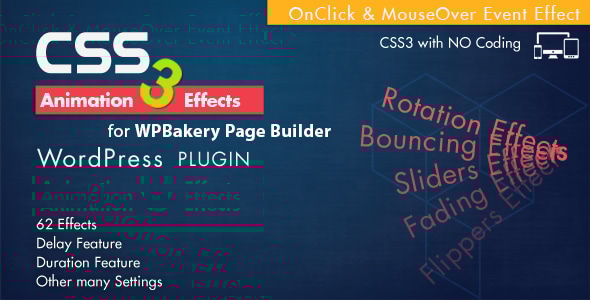 动画 CSS3 效果 – WPBakery 页面构建器 WordPress