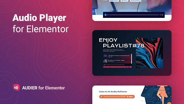 Audier – 带有 Elementor 控件生成器的音频播放器