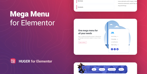 Huger – Elementor 的超级菜单