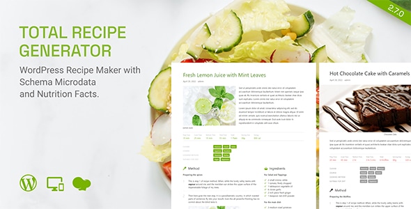 Total Recipe Generator – 带有架构和营养成分的 WordPress 食谱制作工具