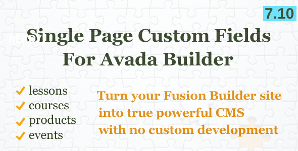 Avada Builder 的自定义字段元素