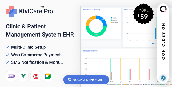 KiviCare(TM) Pro – 诊所和患者管理系统 EHR(附加组件)