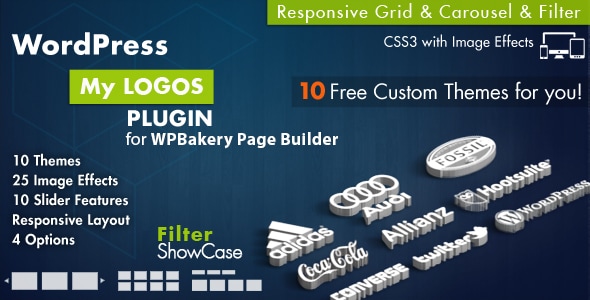 WPBakery 页面构建器 WordPress 的徽标展示