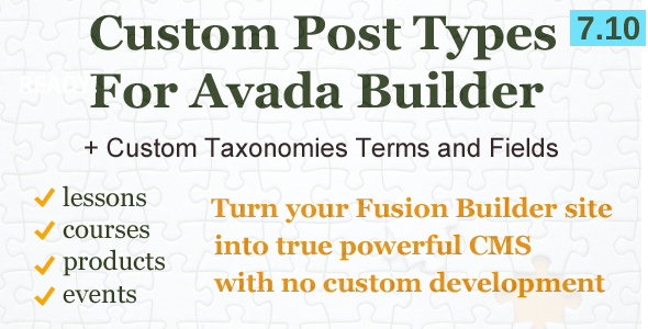 Avada Builder 的自定义帖子类型、分类法和字段