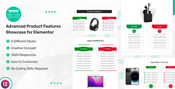 Elementor 的高级产品功能展示