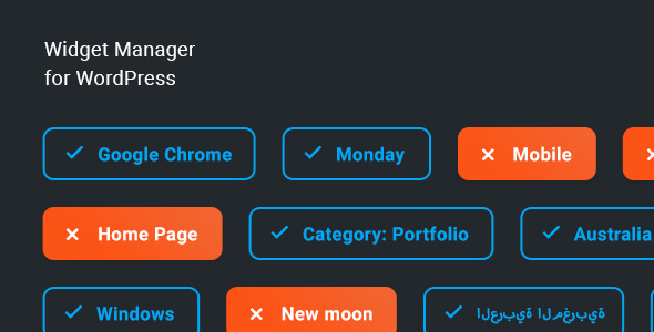 小部件管理器 – WordPress 小部件管理系统