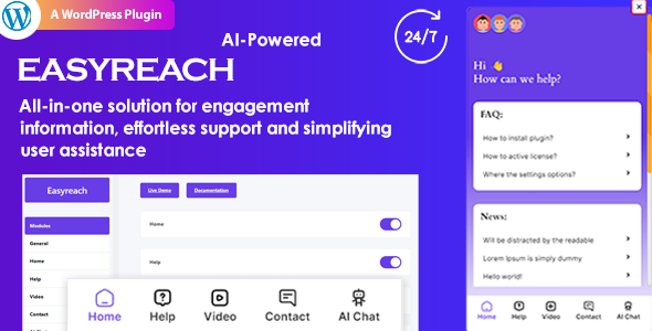 EasyReach – OpenAI 支持的聊天机器人、参与、转化和客户支持解决方案