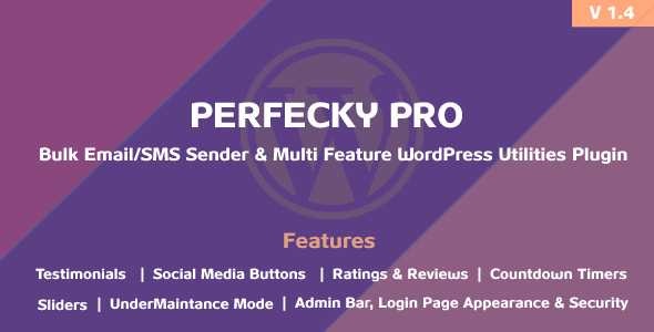 Perfecky Pro – 批量电子邮件/短信发件人和多功能 WordPress 插件