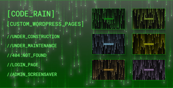 Code Rain – WordPress 的自定义页面