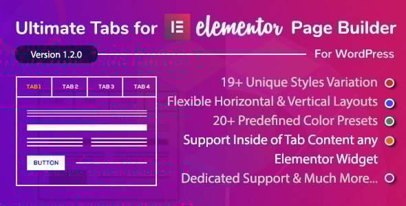 Ultimate Tabs – Elementor Page Builder WordPress 插件插件