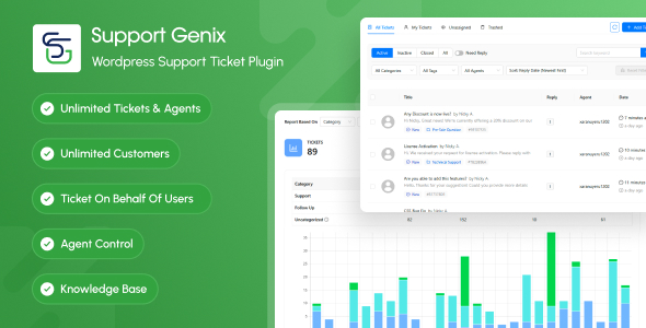 支持 Genix – WordPress 支持票插件