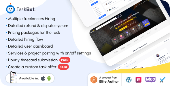 Taskbot – 自由职业者市场 WordPress 插件