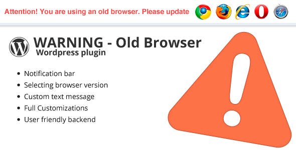 警告旧浏览器 – WordPress 插件