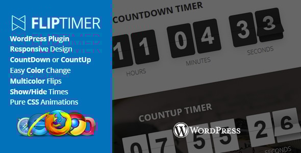 FlipTimer – jQuery 倒数计时器 WordPress 插件