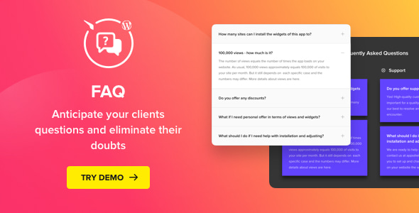 手风琴常见问题解答 – WordPress FAQ 插件