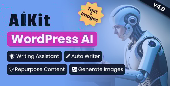 AIKit – WordPress AI 自动编写器、聊天机器人、写作助手和内容重用器 / OpenAI GPT