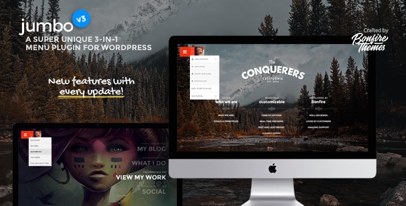 Jumbo:WordPress 的 3 合 1 全屏响应式菜单