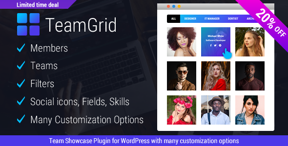 Team Grid – Team Member Showcase WordPress Plugin Team Editor