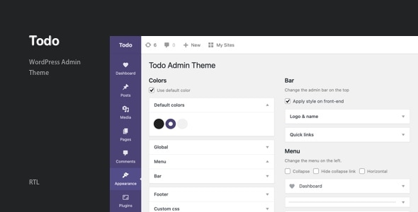 Todo – WordPress Admin Theme Login Page