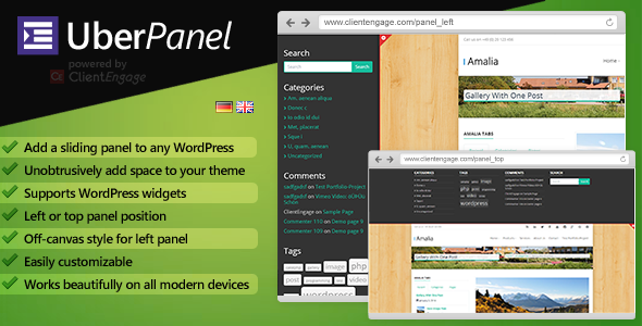UberPanel – WordPress 的滑动面板插件