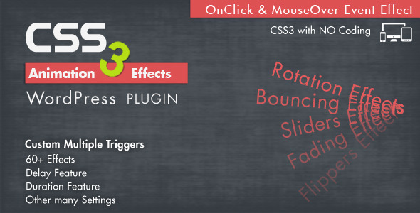 动画 CSS3 效果 WordPress 插件
