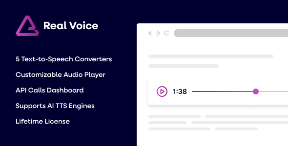 Real Voice – WordPress 的 AI 文本转语音插件