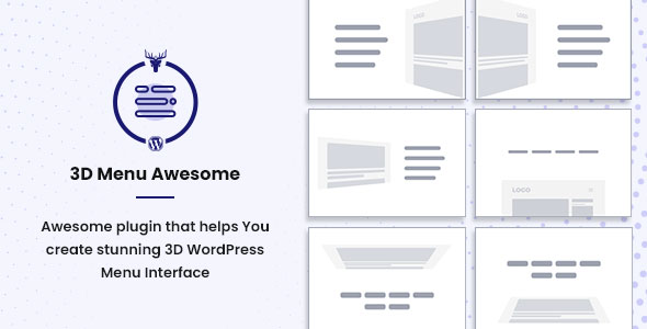 令人惊叹的 3D 画布外菜单 WordPress 插件 – 3D 菜单真棒