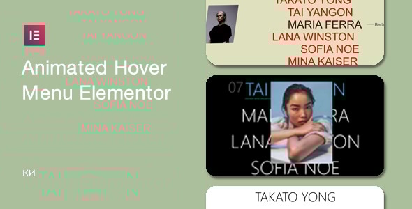 Elementor 的动画悬停菜单