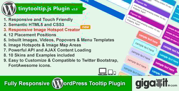Tinytooltip.js – 响应式 WordPress 工具提示插件