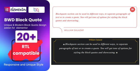 Elementor 的 Block Quote 插件