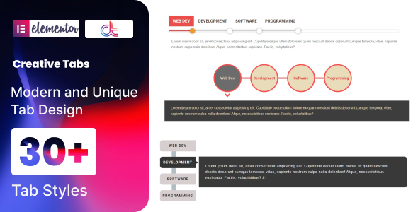 Elementor 的 Creative Tabs 插件