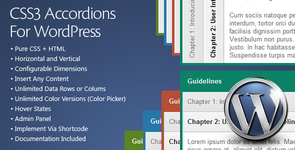 WordPress 的 CSS3 手风琴