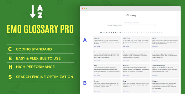 EMO Glossary Pro – WordPress 插件
