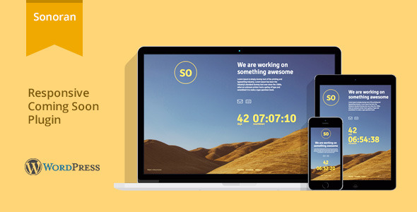 Sonoran – 响应式 WordPress 即将推出插件