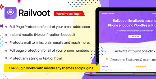 Railvoot – 电子邮件地址和电话号码编码 WordPress 插件