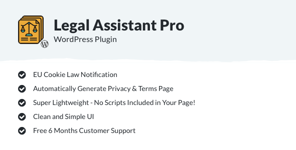 Legal Assistant Pro – 欧盟 Cookie 法律、条款和隐私生成器