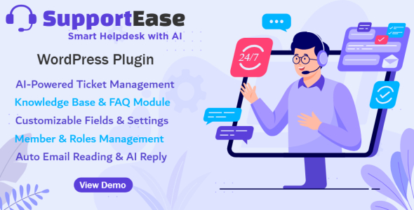 SupportEase AI – Smart Helpdesk For WordPress