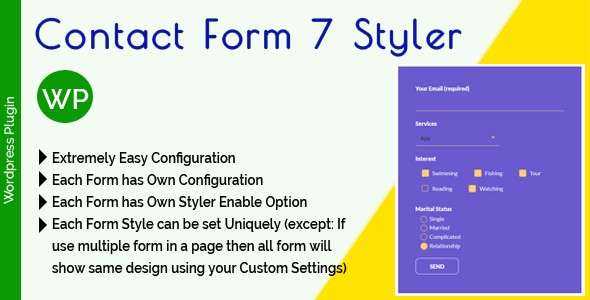 Contact Form 7 Styler – Make Form Stylish Using Custom Design