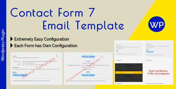 Contact Form 7 Email Template – email Template Configuration for Admin and Autoresponder