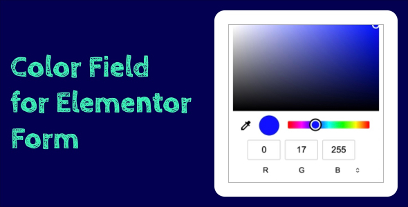 Elementor 表单的颜色字段