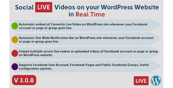 WordPress 的社交直播视频自动嵌入