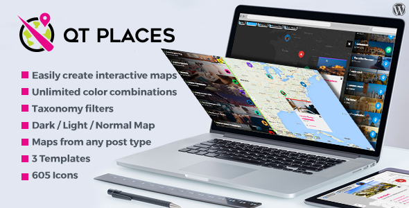 QT Places:交互式响应式 Google 地图 WordPress 插件